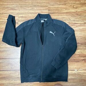 Puma Black Full-Zip Track Jacket with Silver Logo T17